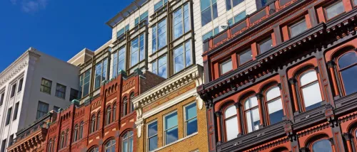 A photo of apartment buildings in Washington, D.C., the #1 city for renter engagement in the first quarter of 2025.